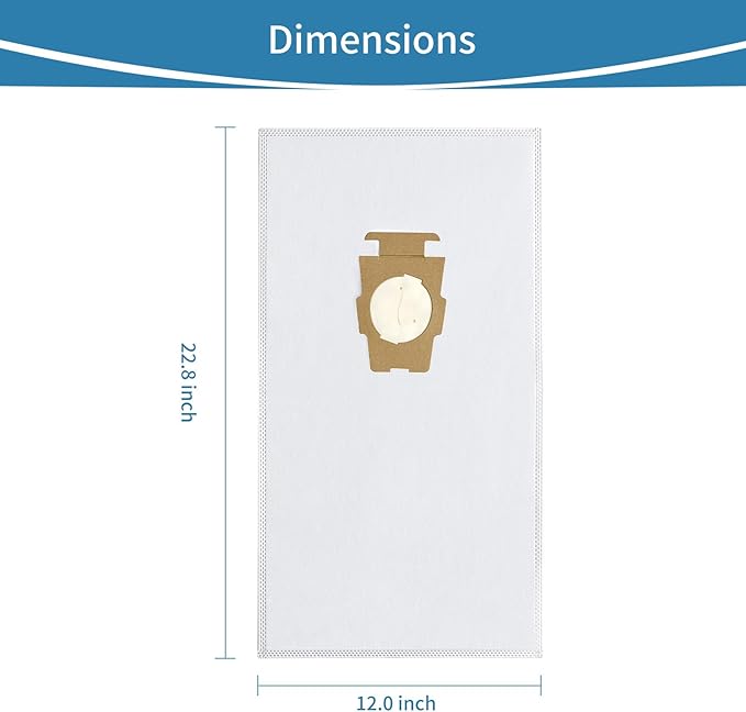 12 Bags + 4 Belts Vacuum Bags Compatible with Kirby Vacuum Cleaner Bags, Solid Cloth Dust Bag Fit All Kirby Generation & Sentria Models, Part # 205811 204814 204811 Style F