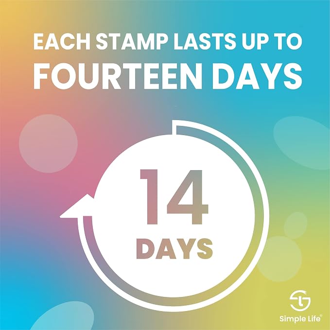 Simple Life Toilet Gel Stamp – Fresh Flower Scent, Anti-Limescale Toilet Cleaner Gel, Deodorizing & Long-Lasting Freshness, 32 Stamps Variety Pack