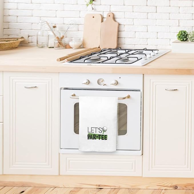 Style In Print Mothers Day Decor Flour Kitchen Towels Lets Par-Tee Colour Golf Cleaning Supplies Dish Towels Design Only