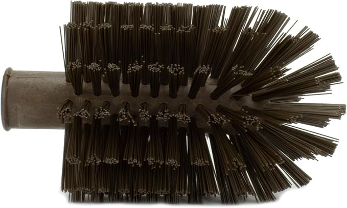 SPARTA Industrial Tank Brush Head Pipe Brush Head, Drain Brush with 3/4" Thread Hole (Handle Not Included) for Commercial Use, Plastic, 4 x 7.1 Inches, Brown (Pack of 6)