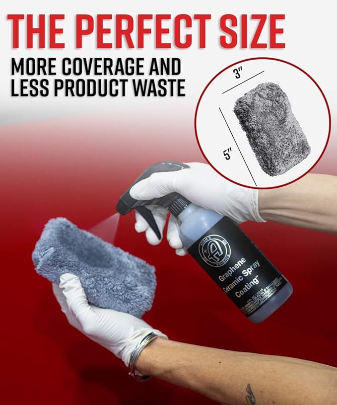 Adam's Polishes Plush Microfiber Applicator Pad (12 Pack) – Microfiber Sponge Car Detailing Applicators | Use with Ceramic Coating for Cars, Car Wax, Paint Sealants, Compound, Polish, Glazes & More