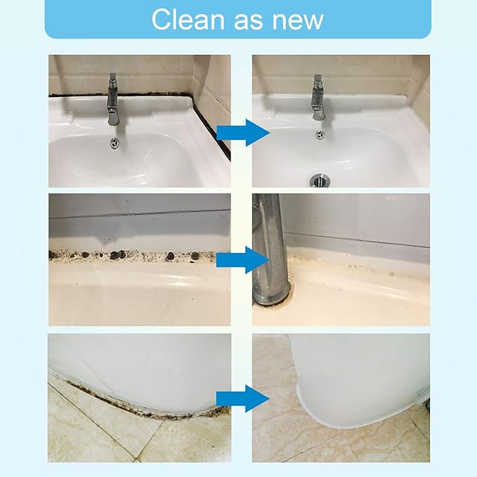 FOLLOWIN Mold and Mildew Stains Cleaner Gel 16oz for Washing Machine Front Loader Seal, Household Mold Stain Cleaner for Shower,Sink,Mold Stain Remover Gel for Bathroom Grout,Bathtub 8oz+16oz
