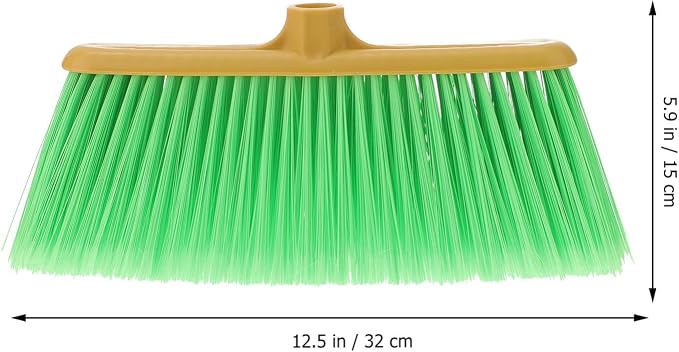 iplusmile Broom Head Replacement 12.59 x 5.90 x 1.57 Inch Plastic – Soft Bristle Heavy-Duty Sweep – for Indoor Kitchen Garage Outdoor Cleaning for Households Pets Commercial Use