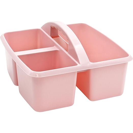 Teacher Created Resources Storage Caddy, Light Pink, Pack of 6