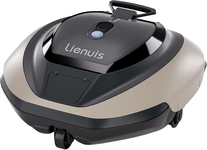 Cordless Pool Cleaner Robot, Robotic Pool Cleaner with 4400mAh Battery,Pool Vacuum for Above Ground Pool with Powerful Suction, DirtLock Tech, Self-Parking,90 Mins Runtime, Up to 850 Sq.ft