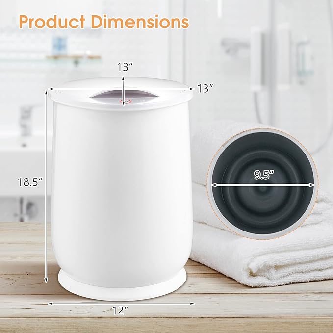 WELLHUT 21L Hot Towel Warmer Bucket, Bathroom Towel Warmers with Fragrance Holder, Insulation Function, Overheat Protection Device & Hot Surface Indicator, Blanket Towel Warmers for Bathroom
