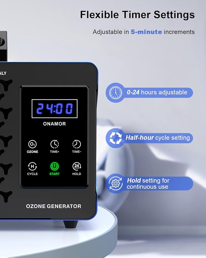 ONAMOR Bundle | Ozone Generator 70000mg and Digital Ozone Generator 180000mg - High Capacity Ozone Machine Odor Removal for Smoke, Car, Basement And Pet Room