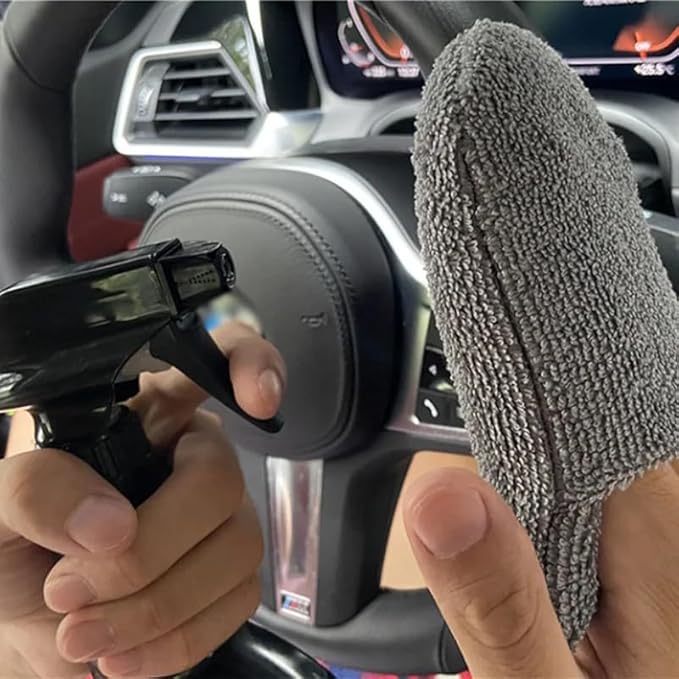 5pcs Car Polishing Wax Sponge Soft Microfiber Car Wax Applicator Mitts Foam Applicator Pad for Car Detailing Care Tool 5pcs gray