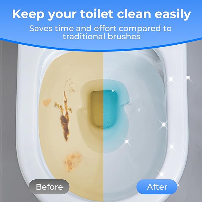360° Heavy Duty Duster Refills for Swiffer,20 Count Duster Refills + Disposable Toilet Brush and Holder Set, Extended Handle with 48 Count Cleaner Refills