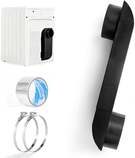 12-19 in periscope dryer vent,telescoping dryer vent,Fit for Whirlpool and all 4in Dryer Vent Outlet,dryer vent kit for tight spaces, adjustable dryer vent OEM Upgraded 304 stainless steel black