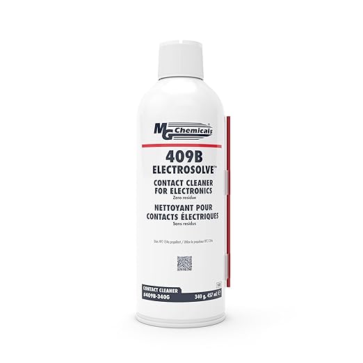 MG Chemicals 409B Electrosolve Zero Residue Electronic Contact Cleaner, Clear 15.45 Fl Oz