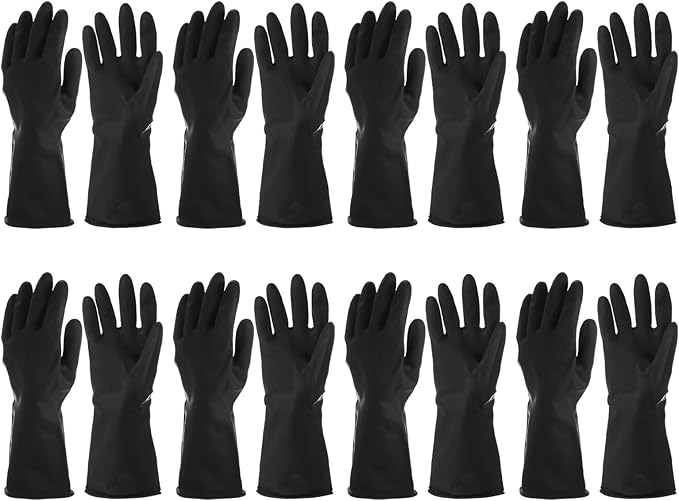 MECCANIXITY Chemical Resistant Glove, Latex Industrial Anti-Slip Protective Safety Work Glove for Cleaning Dish