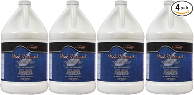 Quest 2950 PINK DISHWASH Concentrated Dishwashing Detergent Gallon (Case of 4)