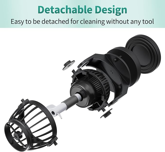 Uniclife Aquarium Wave Maker for 30-60 Gallon Fish Tanks 1058 GPH Adjustable Circulation Pump with Controller and Strong Magnetic Suction Base Submersible Power Head for Fresh and Salty Water
