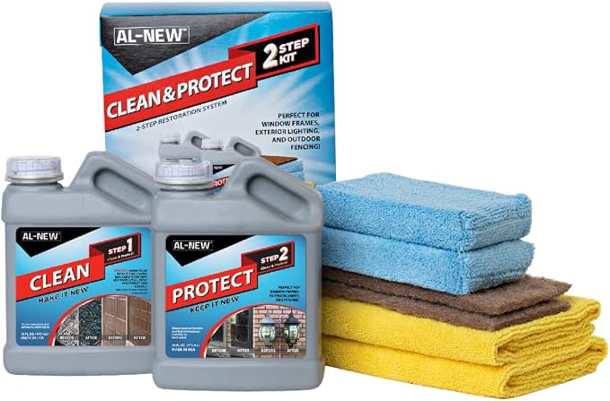 AL-NEW Exterior Cleaning Bundle Clean & Protect w/ 1 gallon House Wash & Vinyl Siding Outdoor Cleaner (2-64oz Hose-End Bottles)