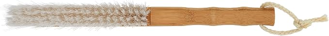 Harper Live.Love.Clean. Snap-Together Bamboo Counter Brush & Resin Dust Pan Set for Cleaning Dust, Pet Hair & Fine Dry Dirt