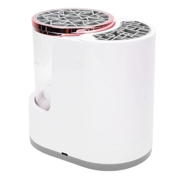 YUYTE 3 in 1 Electric Makeup Brush Cleaner and Dryer, Automatic Portable USB Makeup Brush Cleaning Machine with Holder, Fast Cleaner Tool for All Size Brushes Foundation, Eyeshadow, (White)