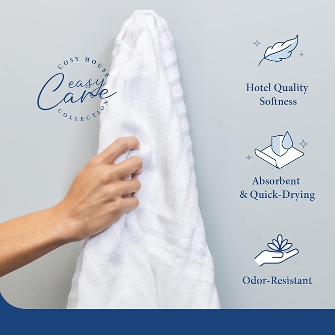 Cosy House Collection Luxury Rayon Derived from Bamboo Blend 2-Pack Towel Set - Ultra Soft, Absorbent and Quick Drying - Plush Cotton Hotel Spa Quality - 14" x 14" (Washcloth, Turquoise)