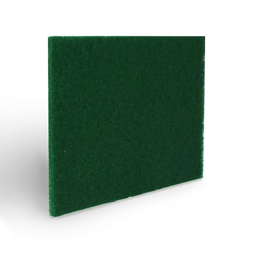 Americo Green Scrub Floor Pad, 14"x20", 5 Pads/Case, Cleaning Pad for Hard Surfaces, Made of 100% Recycled Content, USA Made