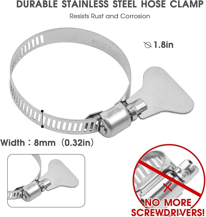 TidyMister Enhanced Pool Vacuum Head with Direction-Control Swivel Handle Kit Included 2X 1-1/4" or 1-1/2" Pool Hose Adapter Connector Coupling
