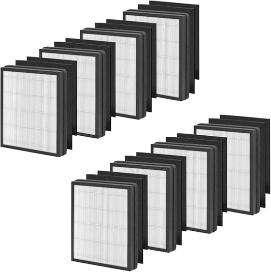 Nispira FAP-C01-A HEPA Replacement Filter for Filtrete Air Purifier, IDYLIS AC-2119, IAP-10-100, IAPC-40-140, IAP-10-150, H13 HEPA Activated Carbon 8 Packs