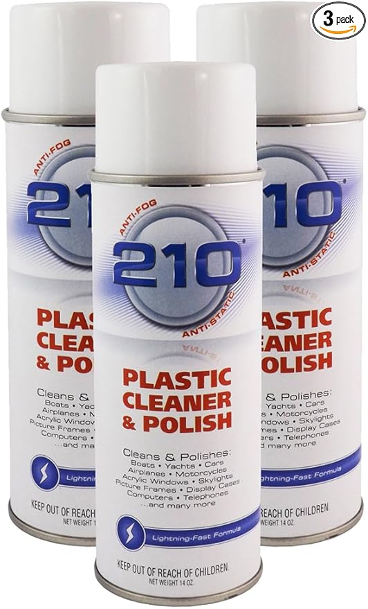 23304C-3PK 210 Plastic Cleaner/Polish Aerosol - 42 fl. oz., 3 Pack
