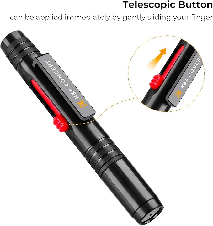 K&F Concept Lens Air Blower, Lens Cleaning Pen with Soft Brush, Double-Sided Carbon Head, Dust Blower for Camera Lens, Optical Lens, Glasses, Cosmos/Valve Index /PS4 PS5 VR Headset