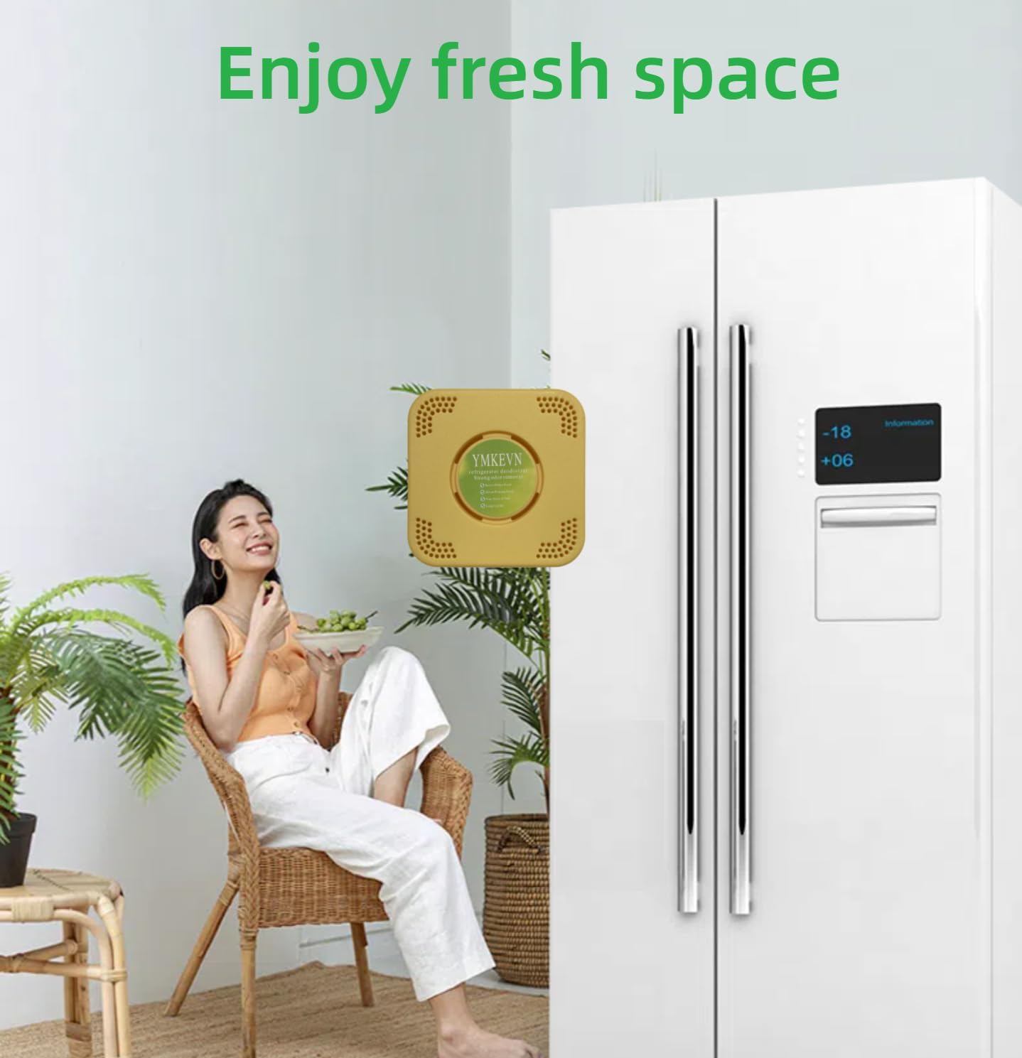 Refrigerator Deodorizer, Odor Eliminator Fridge Deodorizer - More Effective Than Baking Soda