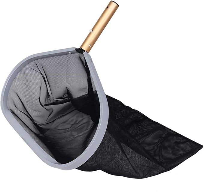 Leaf Skimmer Net for Swimming Pool, Pool Skimmer Net with Fine Mesh Rake, Heavy Duty Leaf Removal Tool Compatible with Telescopic Pole for Pool Pond Hot Tub Fountain