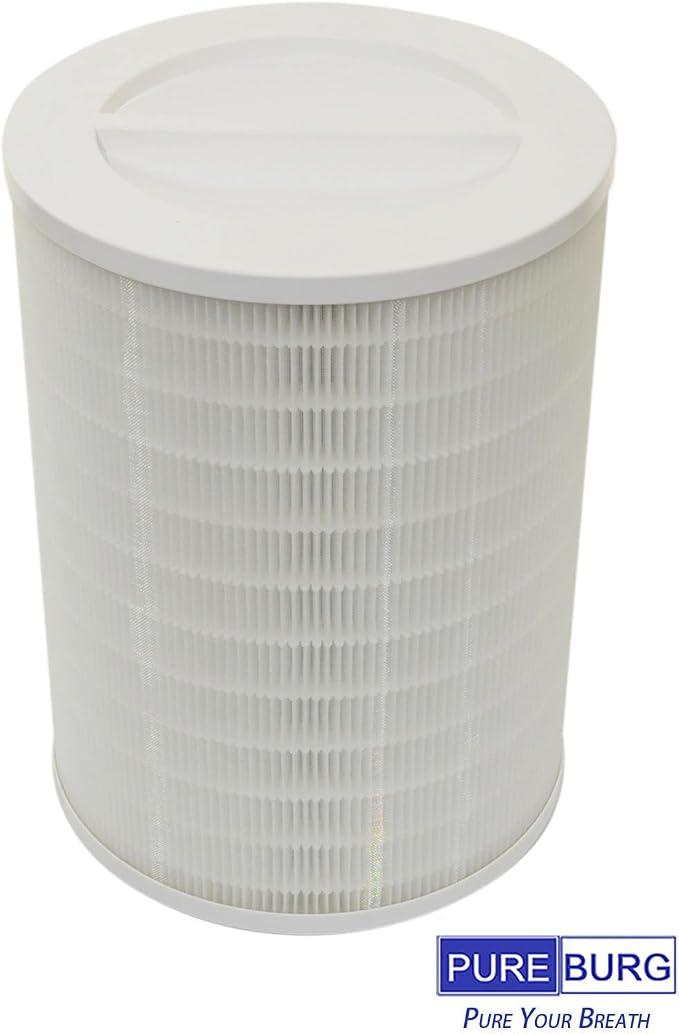 PUREBURG Replacement Filter Compatible with RENPHO R-M003 Air Purifier R-M003-F1 R-M003-F2,H13 HEPA Activated Carbon 2-in-1 4-Stage Filtration