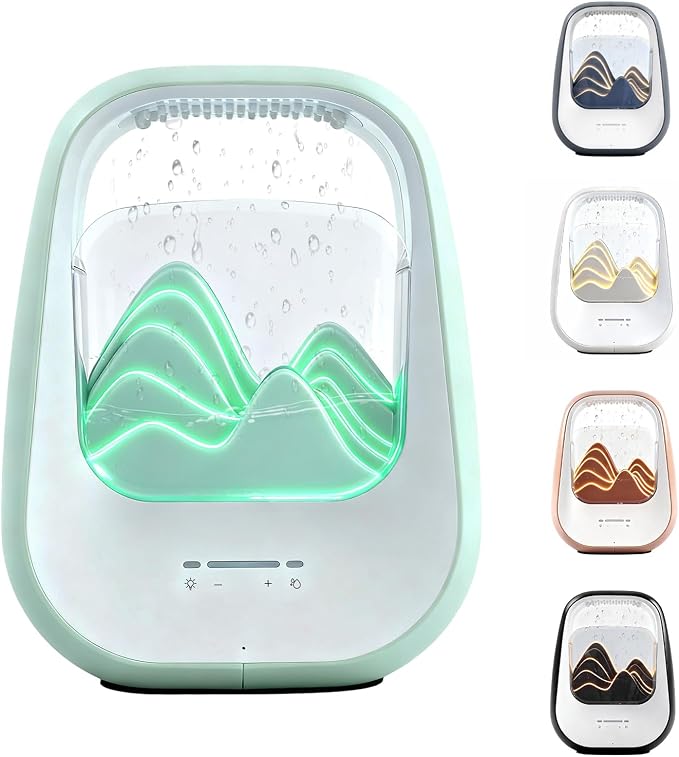 8-in-1 White Noise Sound Machine with Rain Drop Real Sound, Green | Sound Machine with Aroma Diffuser for Sleeping, Stress Relief, Night Light Timer for Bedroom Office Home Hotel SPA Decor