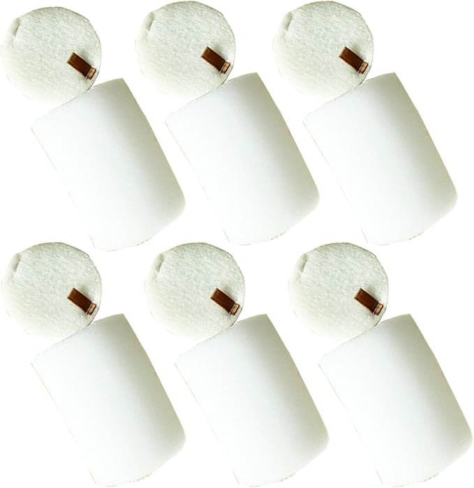 6PCS Cotton Cover Replacement Accessories for Shark Robot Vacuums — Compatible with AV2110S / AV2120 / RV2110 / RV2120AE