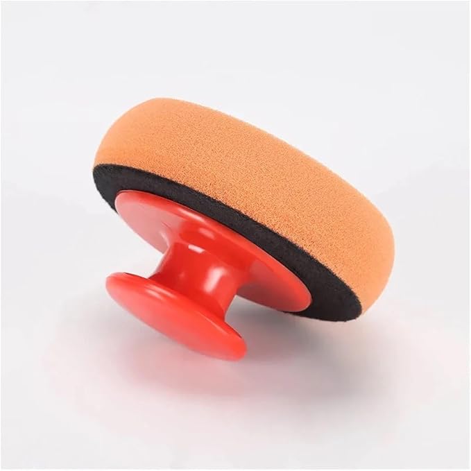 Car Wash Wax Polish Pad Polishing Sponge Cleaning Cloth Microfiber Applicator，Compatible for Auto Polisher Waxing(4pcs Spong 1pcs Hand)