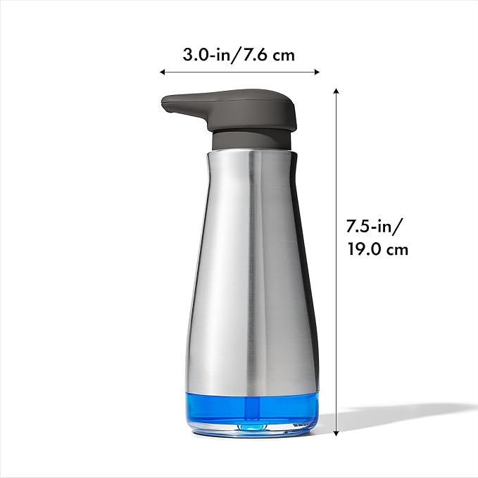 OXO Good Grips Stainless Steel Soap Dispenser and Stronghold Suction Sponge Holder
