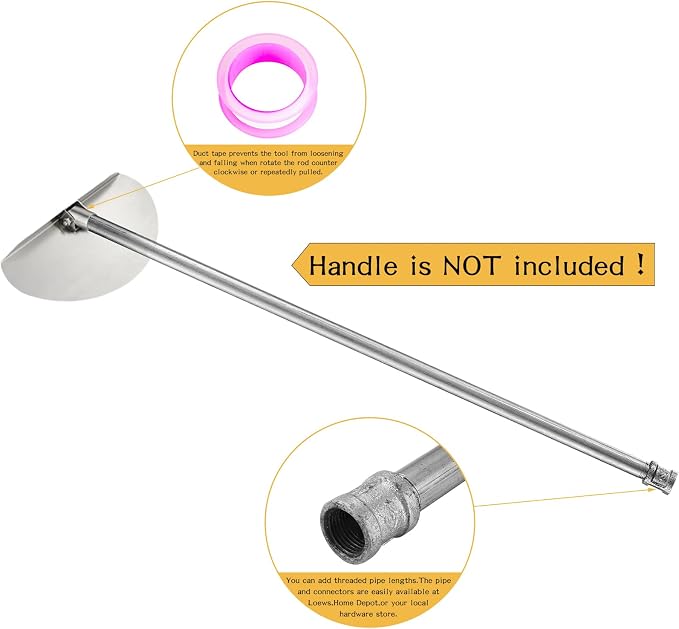 Stainless Steel Culvert Cleaning Hand Tool, For cleaning a 18" diameter culvert pipe, this size designed for culvert pipes with 18" I.D (handle is NOT included) Tool is 16" wide