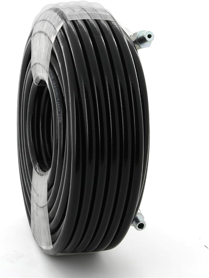 SUNTAI Sewer Jetter Kit for Pressure Washer 50FT, 5800PSI Drain Cleaner Hose 1/4 Inch NPT, Corner, Button Nose and Rotating Sewer Jetting Nozzle