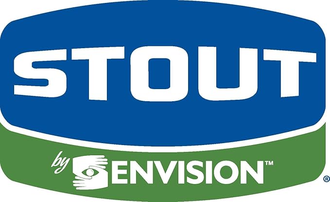 Stout by Envision Compostable Trash Bags, 32 Gallon 33" x 48", 50 Bags Per Case, ASTM6400, Green Bags, Made in America (E3348E85)