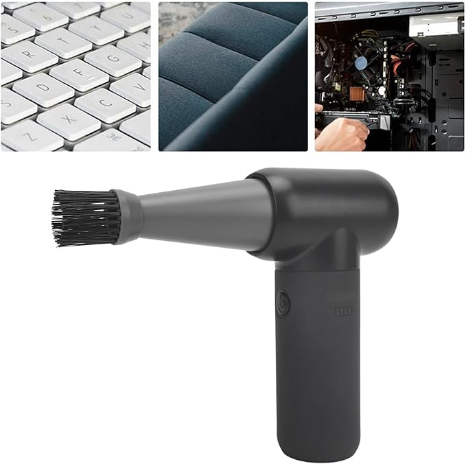 Compressed Air Duster, 180000RPM Dryer Blower Fan Camping Portable Electric Air Duster Dust Cleaner Cordless Dust Blower for Keyboard Computer Car Outdoor Air Bed