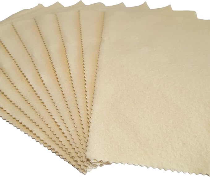 10 Sunshine Silver Polishing Cloth for Sterling Silver, Gold, Brass and Copper Jewelry Polishing Cloth