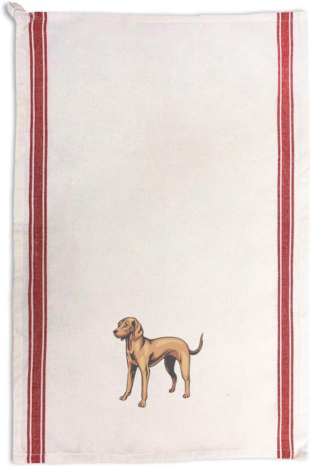 Custom Decor Kitchen Towels Vizsla Pets Dogs Cleaning Supplies Dish Towels Red Stripe Design Only