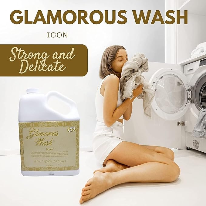 Worldwide Nutrition Bundle: Tyler Candle Company Glamorous Wash Icon Scent Laundry Liquid Detergent - Luxury Liquid Laundry Detergent - 3.78L (1Gal) Container and Multi-Purpose Key Chain
