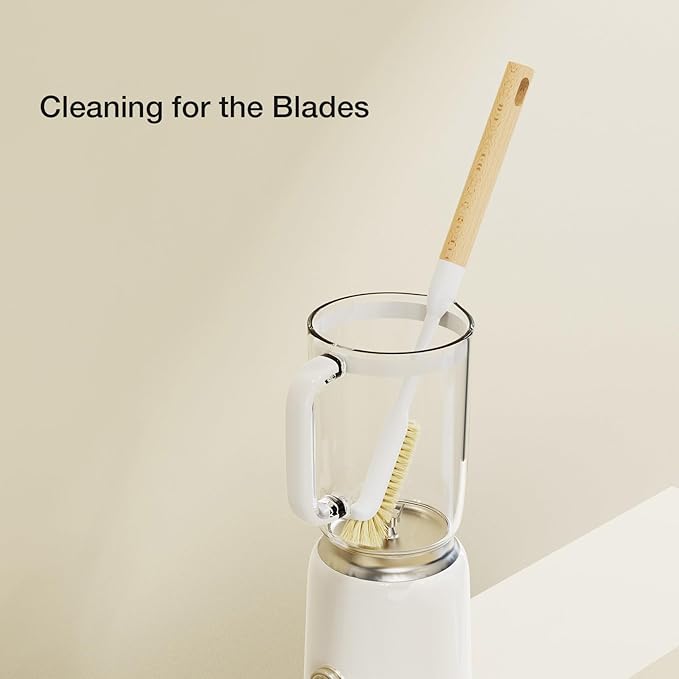 Cleaning Brush, Diveotree Hard Bristle Brush for Deep Cleaning Grout, Sink, Cup, Teapot, Bottle, Blender, Multi-Purpose Brush wih Long Handle for Kitchen (White)