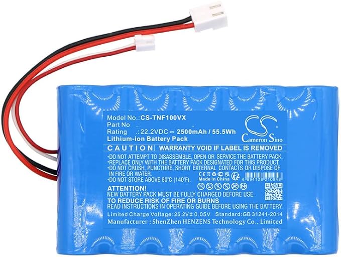 Battery for Tineco FW020100US, FW15M-01, HF10E-01, iFLOOR IPX4, iFloor Wet Dry Vacuum PN:Tineco 6ICNMR19-66 2500mAh / 55.5Wh