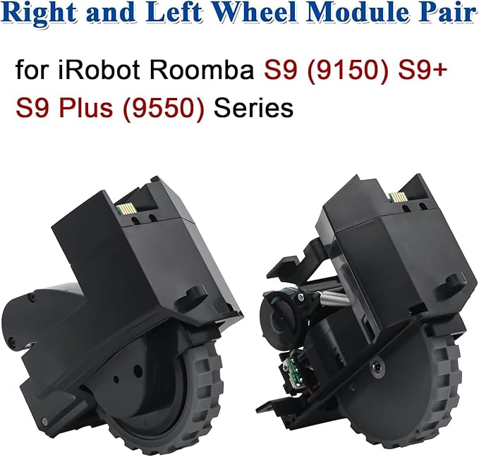 Left & Right Drive Assembly Module Wheels Compatible for iROBOT Roomba S9 (9150) S9+ Plus (9550). Robot Vacuum Cleaner Replacement Parts(L+R)