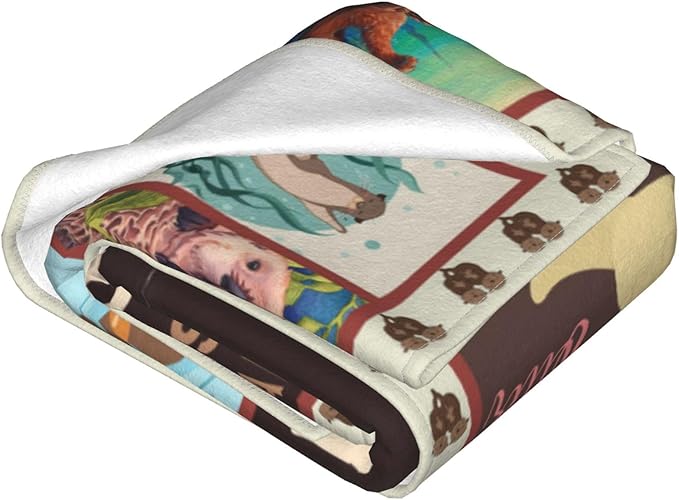 Sea Otter Blanket Otter Decor Throw Blanket Super Warm Soft Plush Lightweight Fleece Flannel Animals Blanket Gifts for Girls Otter Lover Kids Baby Boys Women Men Adults for Sofa Couch Bedding 50"X60"