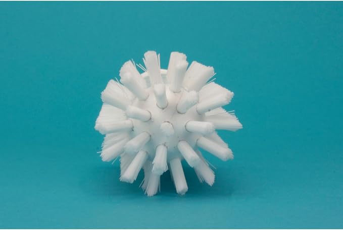 SPARTA Industrial Tank Brush Head Pipe Brush Head, Drain Brush with 3/4" Thread Hole (Handle Not Included) for Commercial Use, Plastic, 2 x 5.7 Inches, White (Pack of 6)