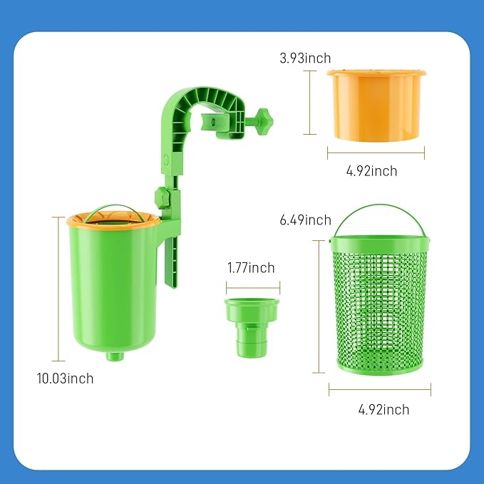 Pool Skimmer Baskets for Above Ground Pools, Above Ground Pool Skimmer Wall Mount, Pool Accessories for Trapping Leaves, Hair, Particles, and Floating Debris (Wall-Hung Style)