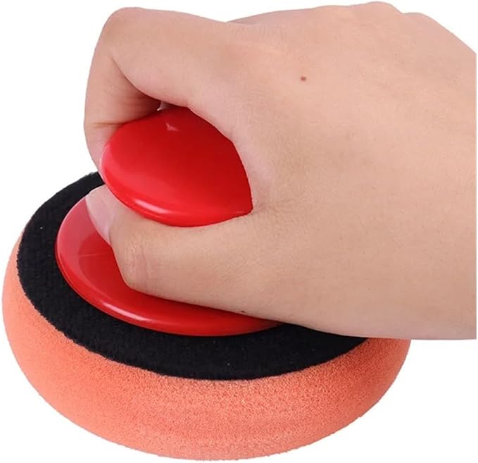 1/5pcs Car Wash Wax Polish Pad Polishing Pad Sponge Car Cleaning Cloth Microfiber Applicator for Auto Polisher Waxing Sponge(4pcs Spong 1pcs Hand)