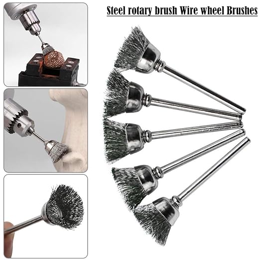 Rocaris 36Pcs Brass Steel Wire Brush Polishing Wheels Full kit for Rotary Tools