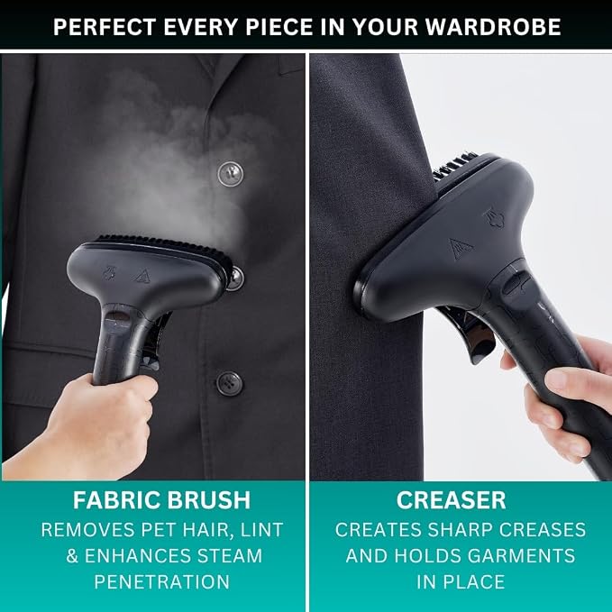 True & Tidy® Pro Smart Auto-Off Heavy-Duty Commercial Full Size Garment Steamer for Clothes with 3 Steam Settings, Extra Large 2.9L (98 oz) Water Tank, 1800 watts, 90+min of Steam